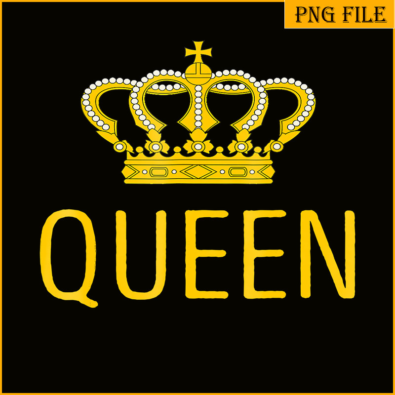 QUE03112381-Golden Crown Queens PNG, Happy Birthday PNG, Crown Queen PNG.png