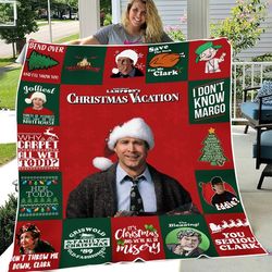 national lampoon's christmas vacation fleece blanket, griswold christmas premium fleece blanket, 2023 christmas blanket