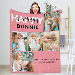 personalized blanket for birthday customized blankets with photo, custom flannel blankets using photos birthday christm
