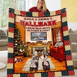 personalized christmas house fleece blanket, custom christmas blanket, movies watching blanket, christmas gifts, christm