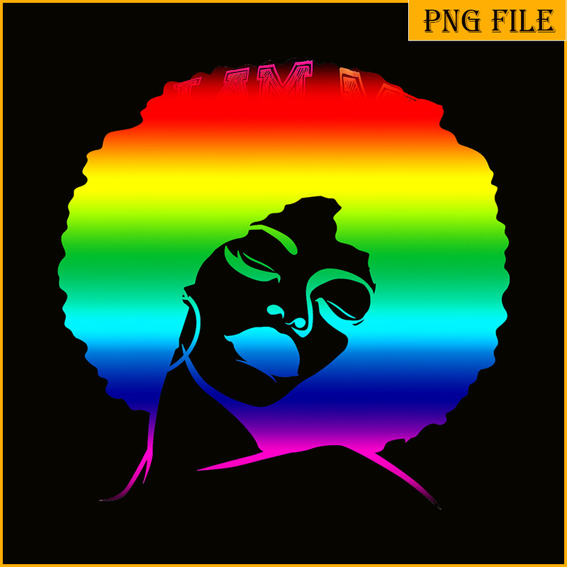 QUE15112312-Afro Rainbow Diva PNG, Black Queen PNG, Nature Hair PNG.png