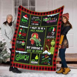 special grinch fleece blanket, christmas blanket, grinch face blanket, christmas gifts, grinch christmas blanket.jpg