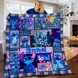 we are never too old for stitch xmas christmas gift for lilo and stitch sofa blanket,stitch angel blanket,stitch angel f