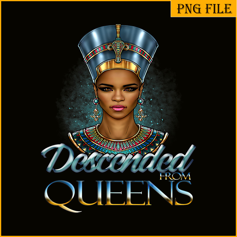 QUE15112341-Desconded Queen PNG, Black Queen PNG, Magic Egypt PNG.png
