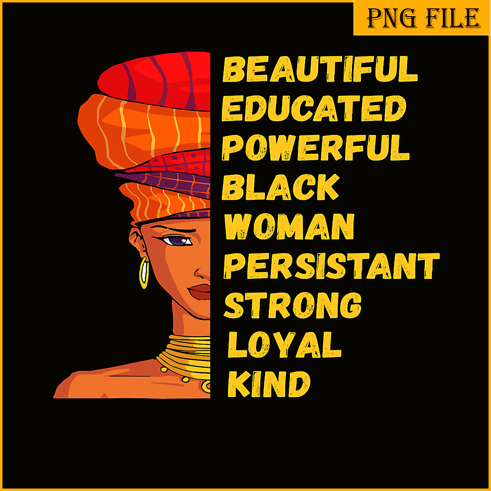 QUE301023121-Black Women PNG, Queen Black History PNG, Women Powerful PNG.png