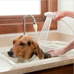 handheld portable splash shower tub sink faucet pet shower spray hose attachment washing sprinkler head kit