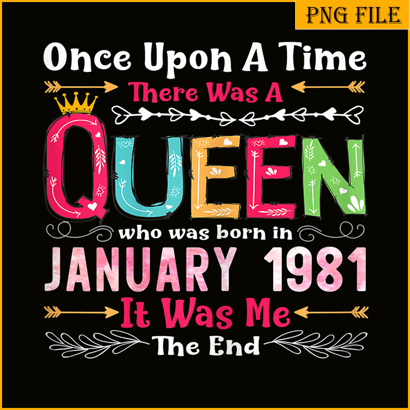 QUE30102333-Queen Was Born In January 1281 PNG, Birthday Girl PNG, Happy Birthday PNG.png