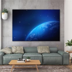earth from space astronaut galaxy cosmos roll up canvas, stretched canvas art, framed wall art painting