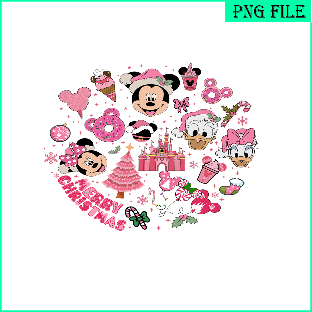 CRM15112385-Mickey and Friends Pink Christmas PNG.png
