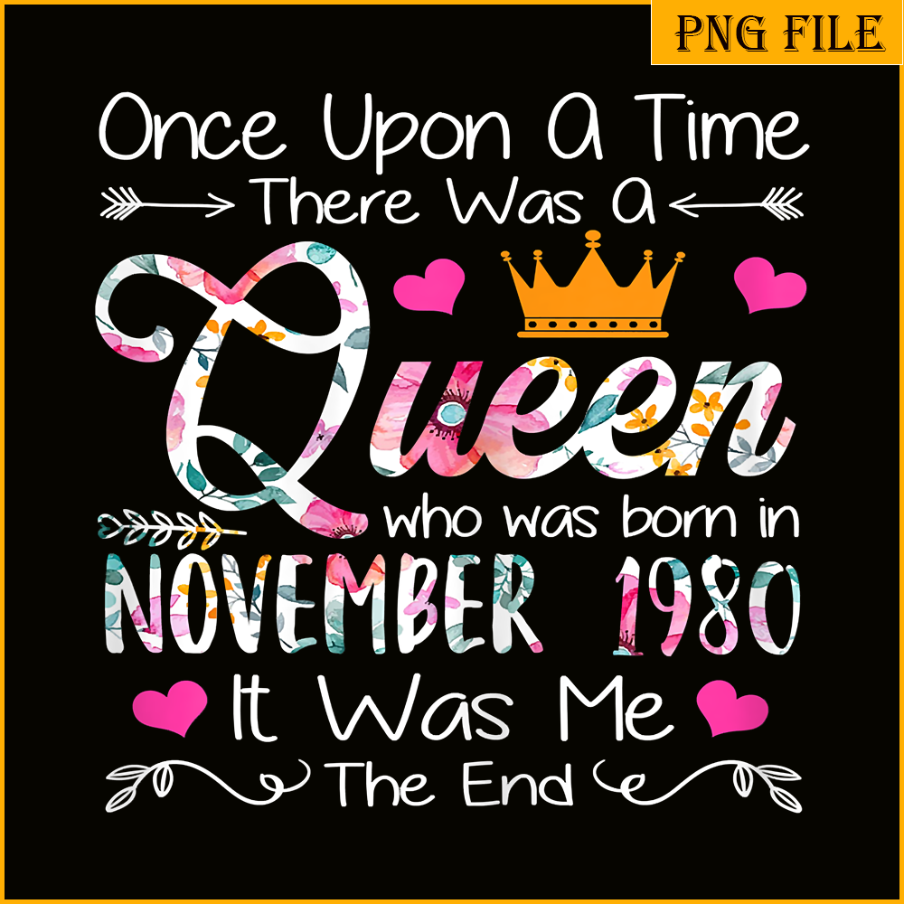 QUE30102345-Queen Was Born In November 1981 PNG, Happy Birthday PNG, Birthday Queen PNG.png