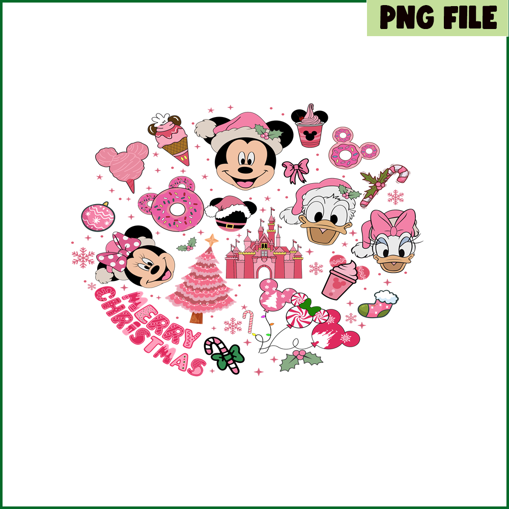 CRM15112385-Mickey and Friends Pink Christmas PNG.png
