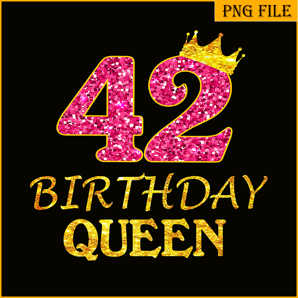QUE30102355-42 Birthday Queen PNG, Happy Birthday PNG, Birthday Queen PNG.png