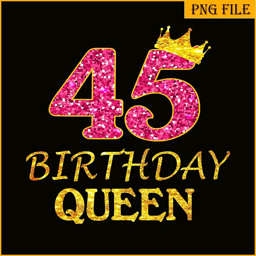 QUE30102360-45 Birthday Queen PNG, Happy Birthday PNG, Birthday Queen PNG.png