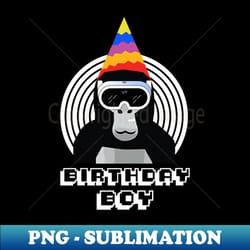 gorilla tag birthday boy vr gamer gift for kids teen - premium png sublimation file - perfect for creative projects