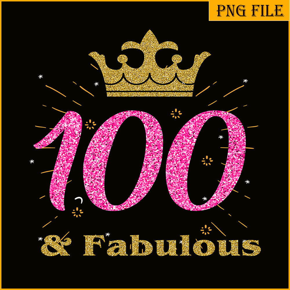 QUE30102384-100 And Fabulous PNG, Happy Birthday PNG, Birthday Queen PNG.png