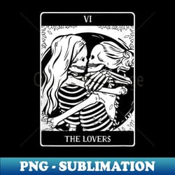 the lovers tarot card occult goth lesbian skeleton halloween - high-quality png sublimation download - spice up your sublimation projects