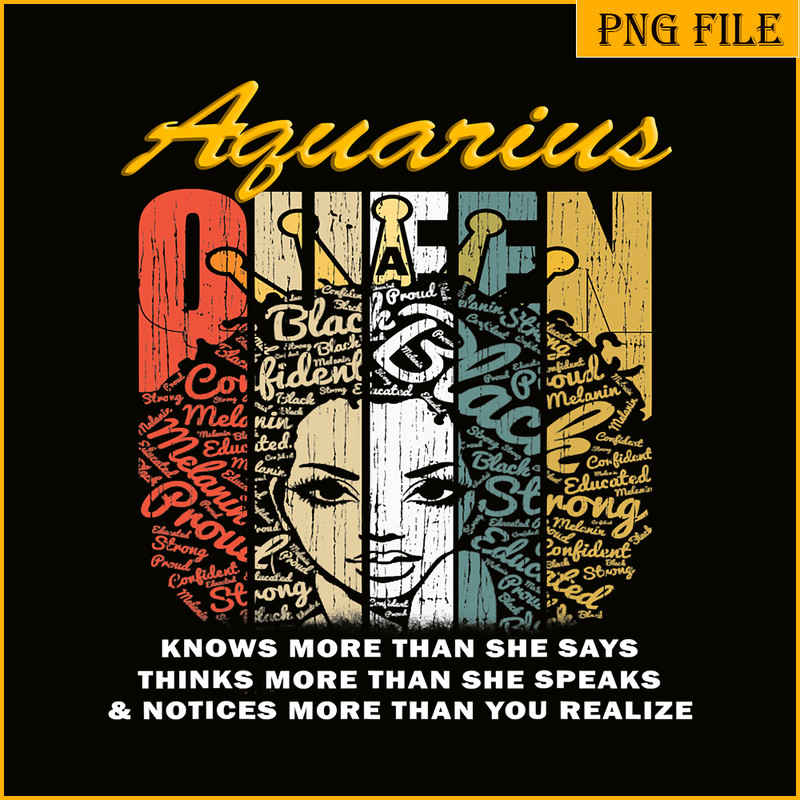 QUE31102321-Aquarious Black Queen PNG, Birthday Queen PNG, Happy Birthday PNG.png