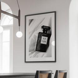 black and white luxury fashion poster, minimalist vertical designer wall art, vintage aesthetic, teen girl room,