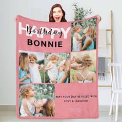 personalized blanket for birthday customized blankets with photo, custom flannel blankets using photos birthday christm