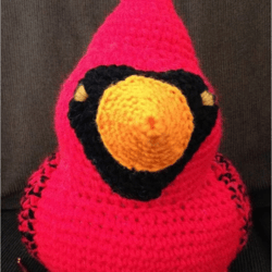 Chubby Cardinal Crochet pattern, digital file PDF, digital pattern PDF