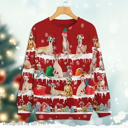 greyhound – snow christmas – premium sweater for men women