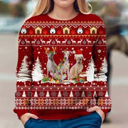 greyhound christmas – ugly christmas sweater – 3d sweater for men women