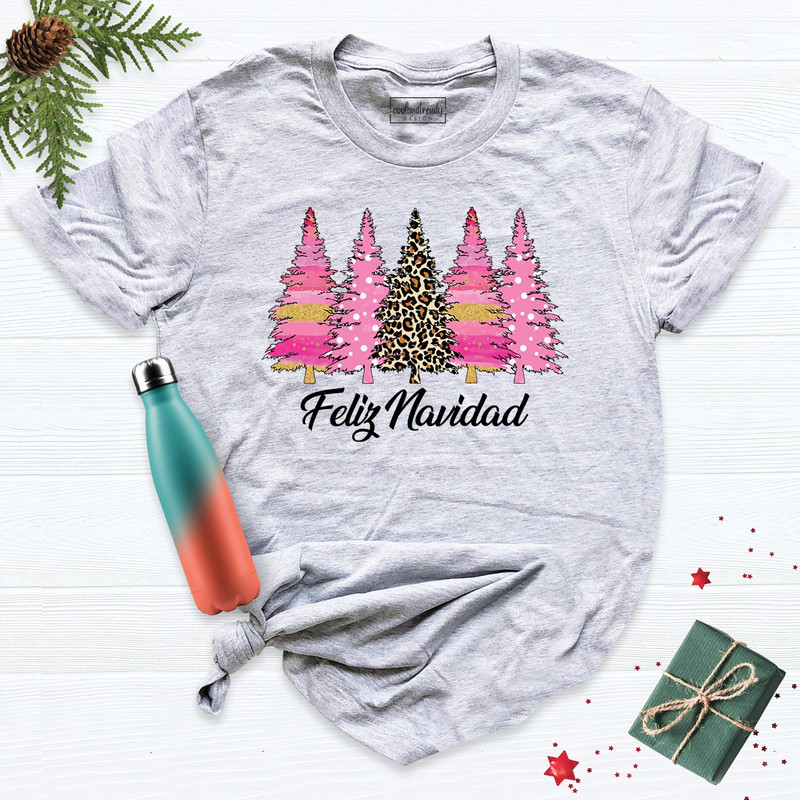 Feliz Navidad Tree Shirt, Christmas Family Shirt, Family Matching Christmas Shirt, Cute Christmas Tee, Spanish Christmas Tee, Christmas Tee.jpg