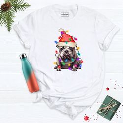 french bulldog christmas tree shirt, frenchie dog t-shirt, dog lover xmas shirt, french bulldog lover shirt, ugly christ
