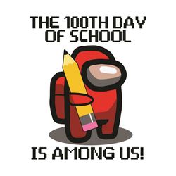 100th day of school among us svg, trending svg, 100 days of school svg, among us svg, impostors svg, crewmate svg, game
