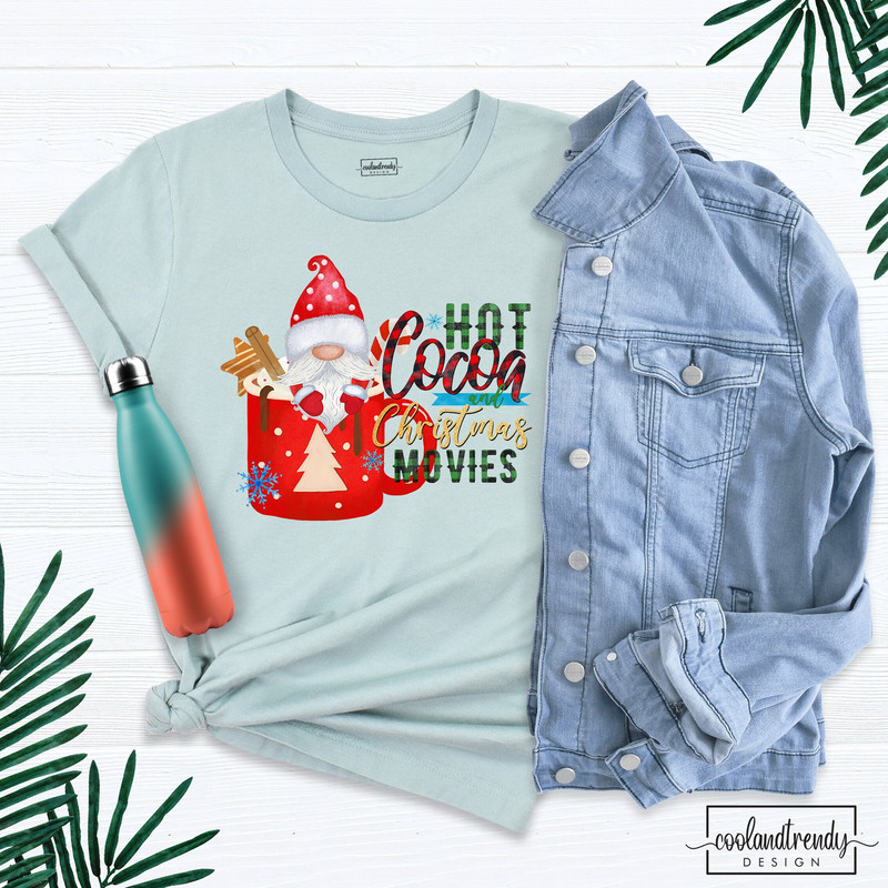 Hot Cocoa and Christmas Movies Shirt, Funny Christmas Tee, Christmas Movies Shirt, Christmas Shirts, Hot Chocolate Shirt, Hot Cocoa Shirt.jpg
