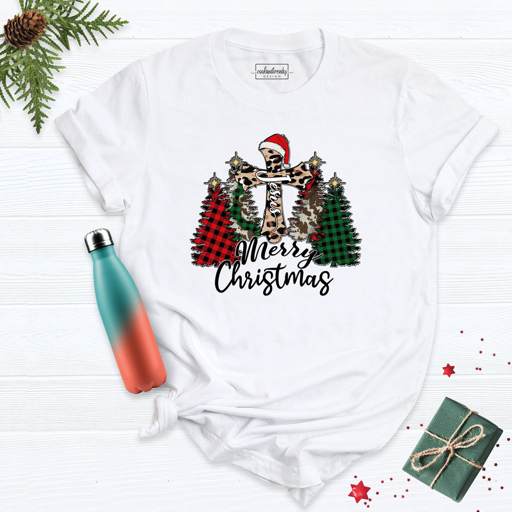 Jesus Merry Xmas Shirt, Christmas Christ Shirt, Christian Christmas Shirt, Christian Family Christmas Tee, Names Of God Shirt, Christian Tee.jpg
