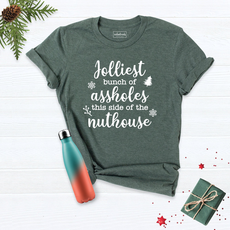 Jolliest Bunch Of Assholes Shirt, Christmas Outfit Shirt, Happy New Year Tee, Hello 2023 Shirt, Christmas Squad Tee, Jolliest Bunch Shirt.jpg
