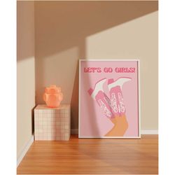 let's go girls disco cowgirl boots bar cart