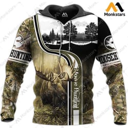 moose hunting camo 11 hoodie