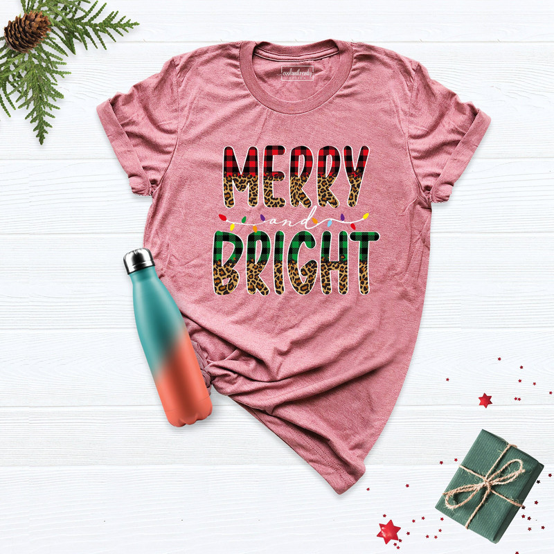 Leopard Christmas Shirt, Merry Leopard Shirt, Christmas Tree Shirt, Leopard Print Christmas Shirt, Christmas Tee For Ladies, Xmas T-Shirt.jpg