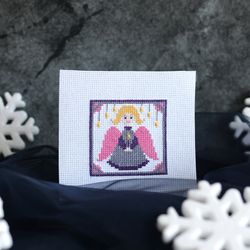 Cross stitch pattern Christmas Angel, mini cross stitch chart, easy cross stitch pattern PDF, Christmas  gift idea DIY