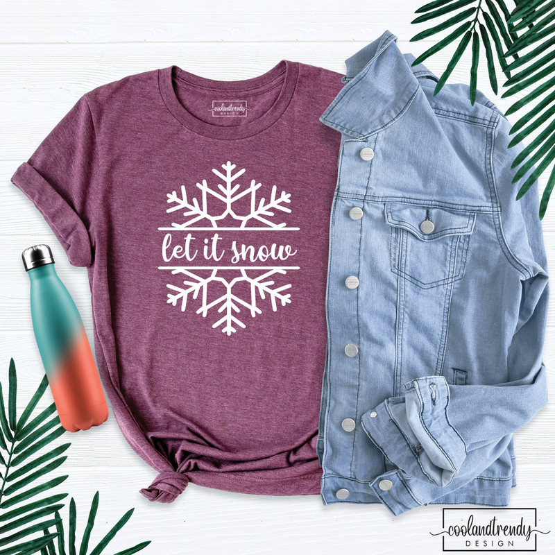 Let It Snow Shirt, Christmas Shirt, Christmas Party Tee, Funny Xmas Tee, Merry Xmas Tee, Christmas Matching Tee, Snowman Shirt, 2023 Shirt.jpg