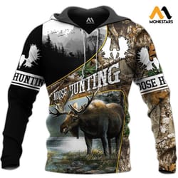 moose hunting camo 13 hoodie