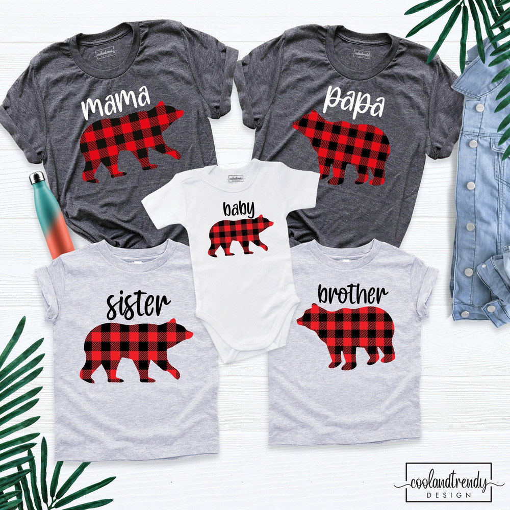 Mama Bear Christmas Family Shirt, Family Bear Shirts, Matching Family Bear Tee, Custom Family Christmas Shirt, Christmas Holiday Tee Shirt.jpg