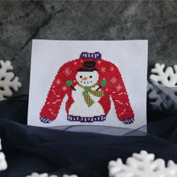 Cross stitch pattern Christmas sweater / Cross stitch chart PDF / Christmas gift idea DIY