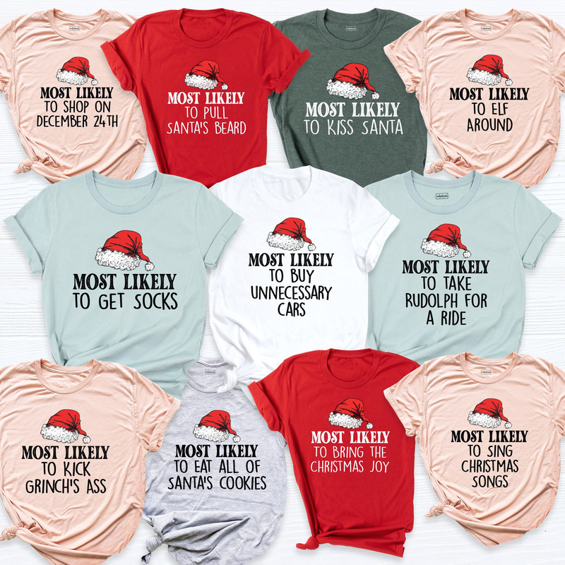 Most Likely To Party Shirt, Santa Custom Shirt, Family Christmas Tshirt, Matching Group Christmas Shirt, Custom Family Tee, Party Shirt.jpg