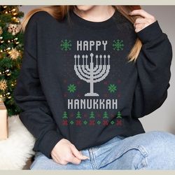 Hannukah Sweatshirt, Happy Hanukah Shirt, Jewish Shirt, Holiday Hanukkah Jumper, Jewish Saying Shirt, Hanukkah Gift Shir