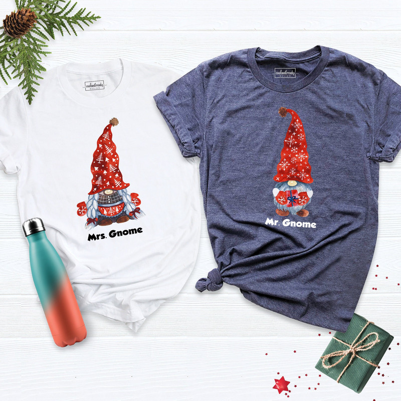 Mr. and Mrs. Gnome, Christmas Couple Shirts, Gnome family Christmas shirt, Custom Gnomes Shirt, Funny Family Shirt, Christmas Shirt.jpg