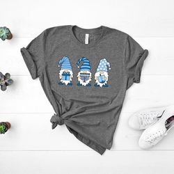 Hanukkah Gnomes Shirt,Dreidel Graphic Tees,Funny Gnome T-shirt,Chanukah Holiday Gifts,Candle Lights Family Shirts,Kids H