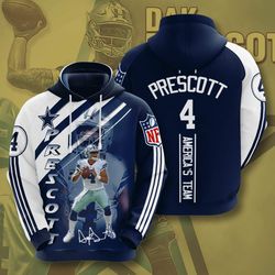 Dallas Cowboys Dak Prescott Hoodie 3D Style4916 All Over Printed