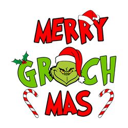 Grinch Christmas SVG, christmas svg, grinch svg, grinchy green svg, funny grinch svg, cute grinch svg, santa hat svg 228