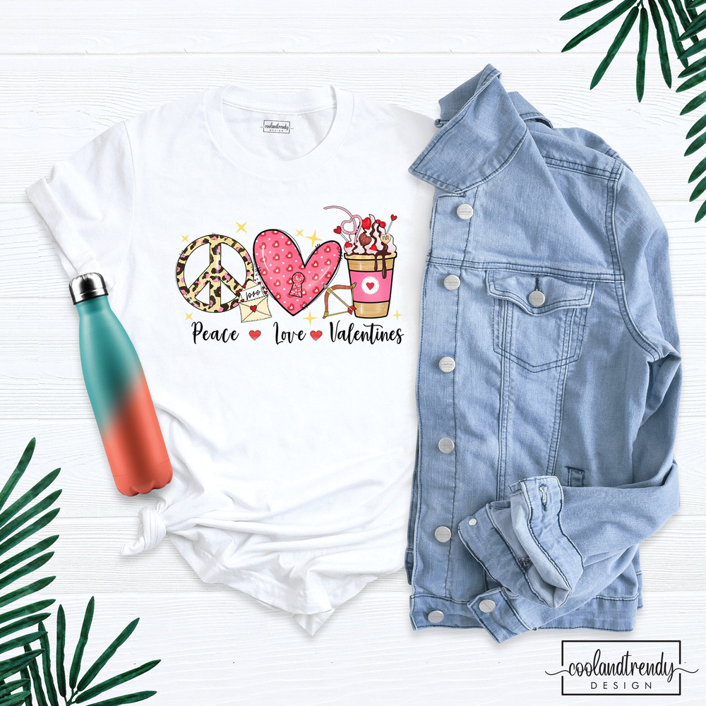 Peace Love Valentines Shirt, Love Valentines T-shirt, Valentines Family Shirt, Peace Love Shirt, Christmas Shirt, Funny Christmas T-shirt.jpg