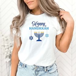 Happy Hanukkah Shirt, Hanukkah Star Of David Shirt Sweatshirt Hoodie, Hanukkah Family Shirt, Jewish Symbol Shirt, Jewish