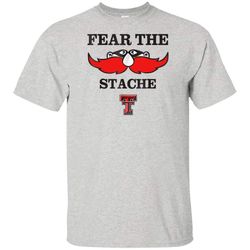 texas tech red raiders fear the stache t-shirt &8211 apparel