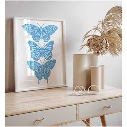 butterfly wall art y2k poster preppy dorm decor,